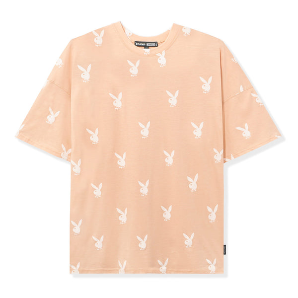 playboy Rabbit Head Oversized T-Shirt Dress Women's - Dresses Cream