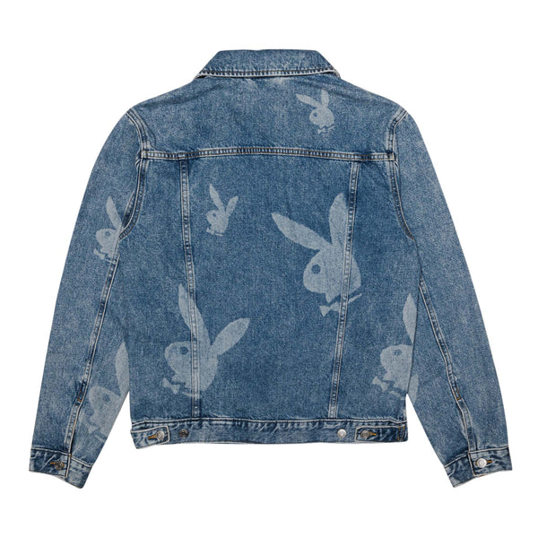 Playboy Repeating Logo Denim Jacket Men's - Jackets SMALL