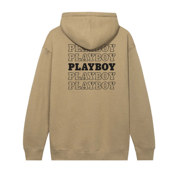 playboy Repeating Masthead Hoodie Men's - Hoodies Tan