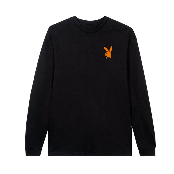 playboy Repeating Masthead Long Sleeve T-Shirt Men's - T-Shirts Orange playboy Repeating Masthead Long Sleeve T-Shirt Men's - T-Shirts Orange