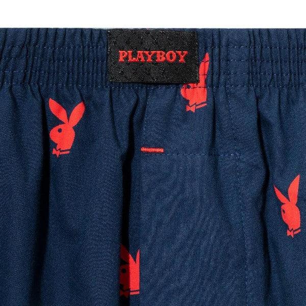 Playboy Repeating Rabbit Head Lounge Shorts Men's - Shorts Blue