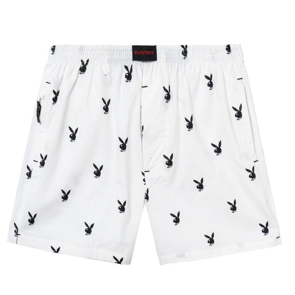 Playboy Repeating Rabbit Head Lounge Shorts Men's - Shorts Blue