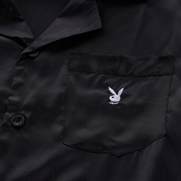 Playboy Satin Mansion Lounge Set Men's - Pajamas Black