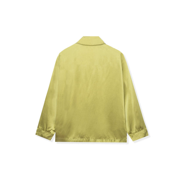 Playboy Silk Button Down Collared Top Women's - Tops Olive