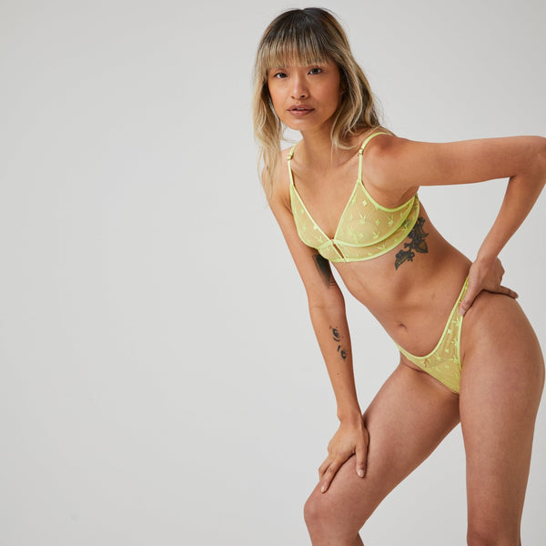 Playboy The Icon Longline Triangle Bralette Women's - Bralette Black