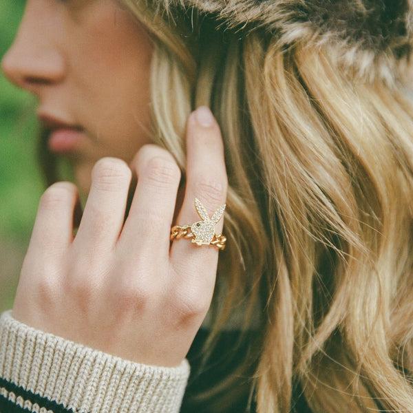 playboy The Playboy Chain Ring Accessories - Jewelry Gold