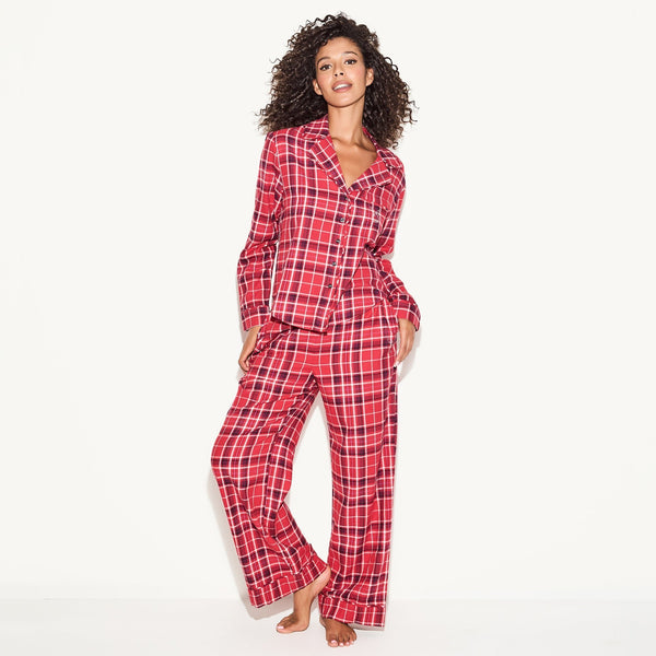 Playboy The Red Flannel Sleep Pajama Pant Women's - PJs Red Plaid