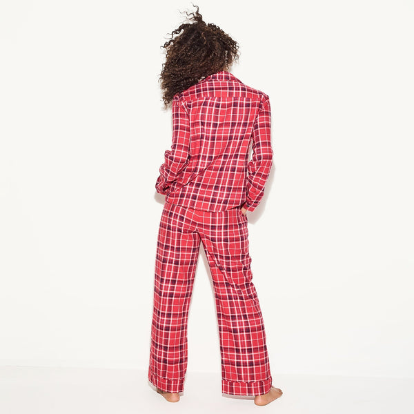 Playboy The Red Flannel Sleep Shirt Women's - PJs Red Plaid