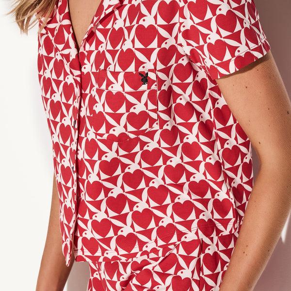 Playboy The Red Slumber Party Lounge Set Women's - PJs Red