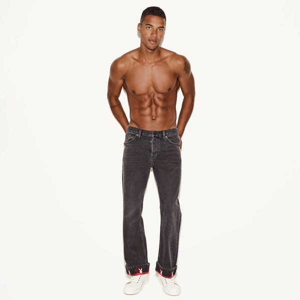 playboy The Straight Leg Jean Vintage Black Wash Men's - Denim 30
