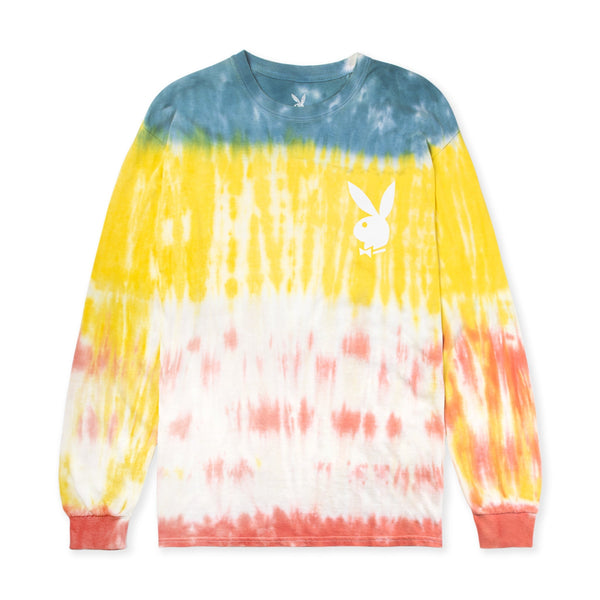 playboy Tie-Dye Logo Long Sleeve T-Shirt Men's - T-Shirts SMALL playboy Tie-Dye Logo Long Sleeve T-Shirt Men's - T-Shirts SMALL