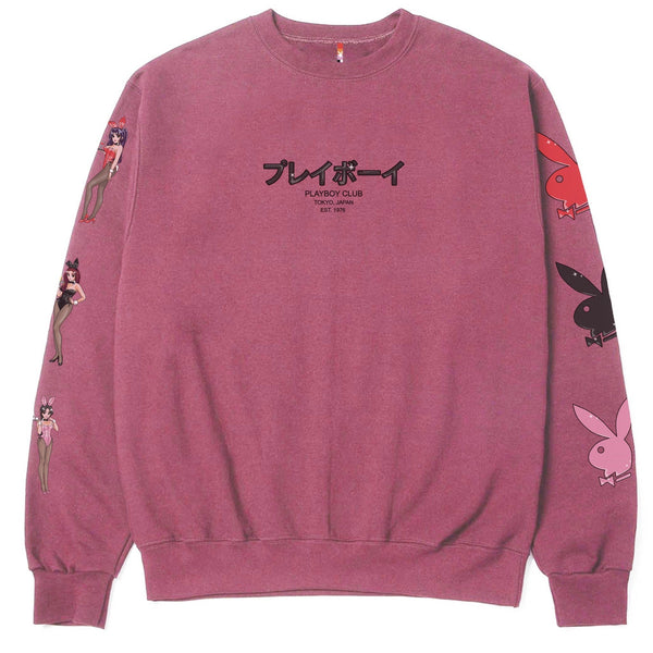 Playboy Tokyo Club Bunny Crewneck Sweatshirt Men's - Sweatshirts White