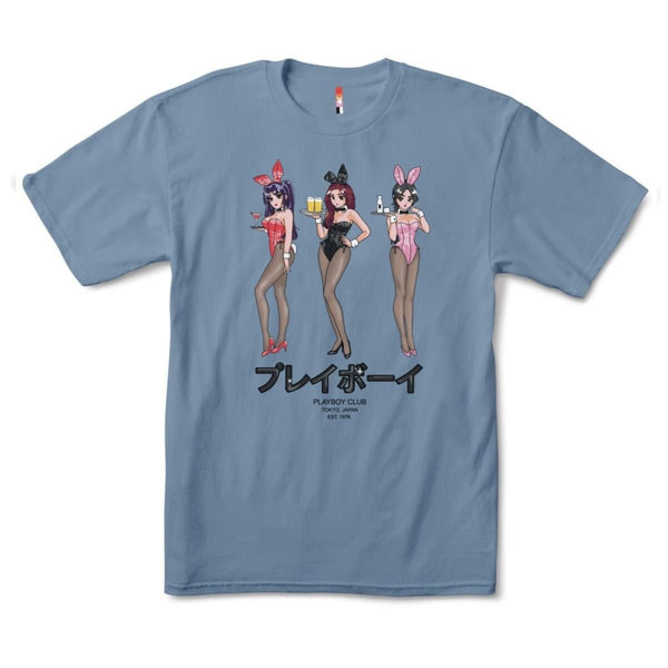 Playboy Tokyo Club Happy Hour T-Shirt Men's - T-Shirts Ash Grey