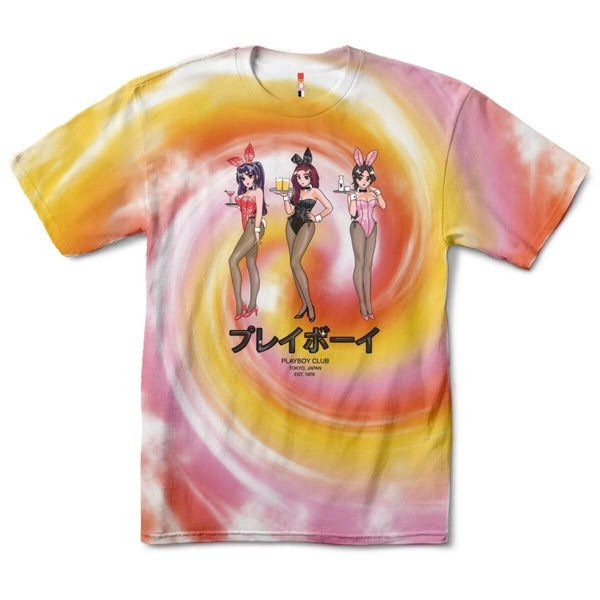 playboy Tokyo Club Happy Hour Tie-Dye T-Shirt Men's - T-Shirts SMALL