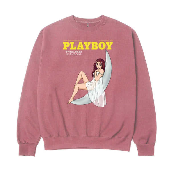 Playboy Tokyo Club Moonlit Crewneck Men's - Sweatshirts Black
