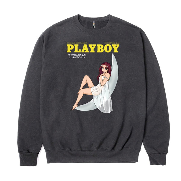 playboy Tokyo Club Moonlit Crewneck Men's - Sweatshirts Black