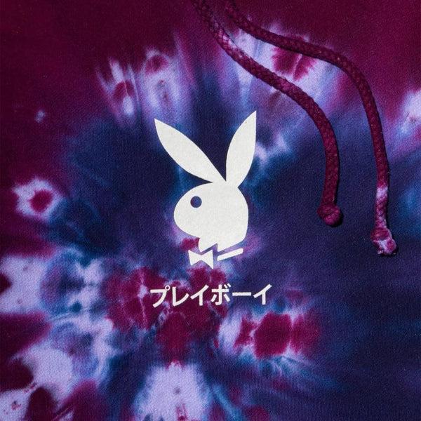 Playboy Tokyo Club Tie-Dye Hoodie Men's - Hoodies Purple Passion