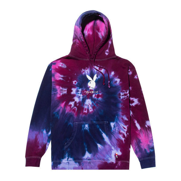 playboy Tokyo Club Tie-Dye Hoodie Men's - Hoodies Purple Passion