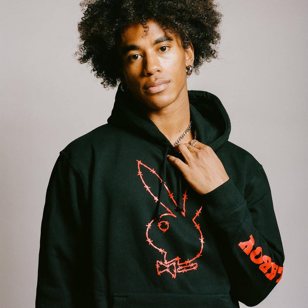 Playboy Tough Love Rabbit Head Hoodie Men's - Hoodies SMALL
