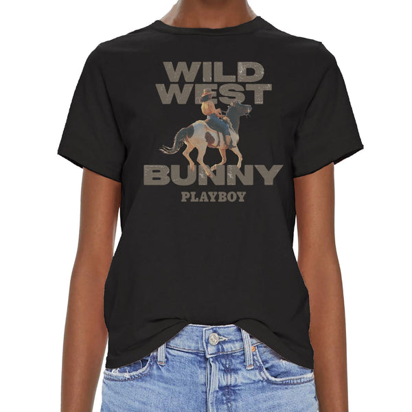 Playboy Wild West Bunny Tee W. Women's - T-Shirts White