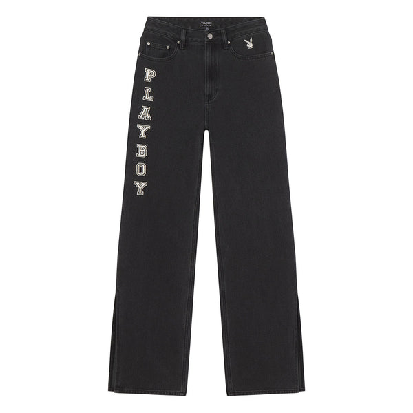 playboy Women's 90s Boyfriend Denim Pants Women's - Denim Midnight