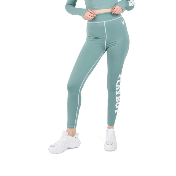 playboy Women's Active Branded Legging Women's - Leggings Green