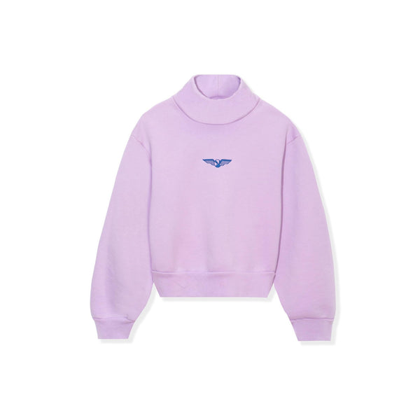 Playboy Women's Aviation Wings High Neck Cropped Sweatshirt Women's - Sweatshirts Mustard