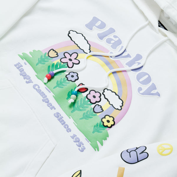 Playboy Women's Beaded Rainbow Hoodie Women's - Hoodies White