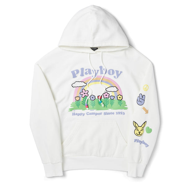 playboy Women's Beaded Rainbow Hoodie Women's - Hoodies White