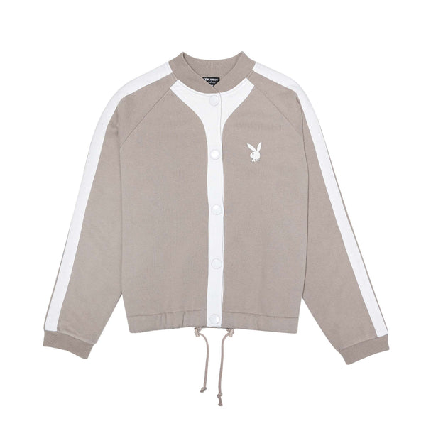 Playboy Women's Bunny Bomber Jacket Women's - Jackets Heather Grey