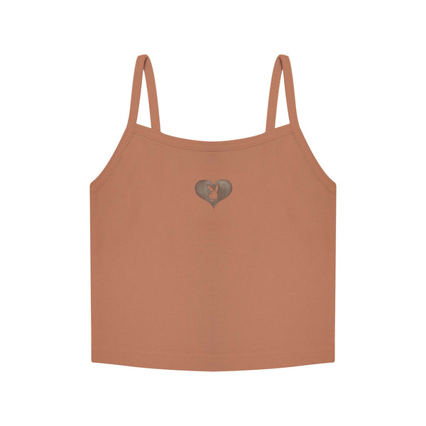 playboy Women's Bunny Heart Binded Cami Women's - Tank Beaver fur