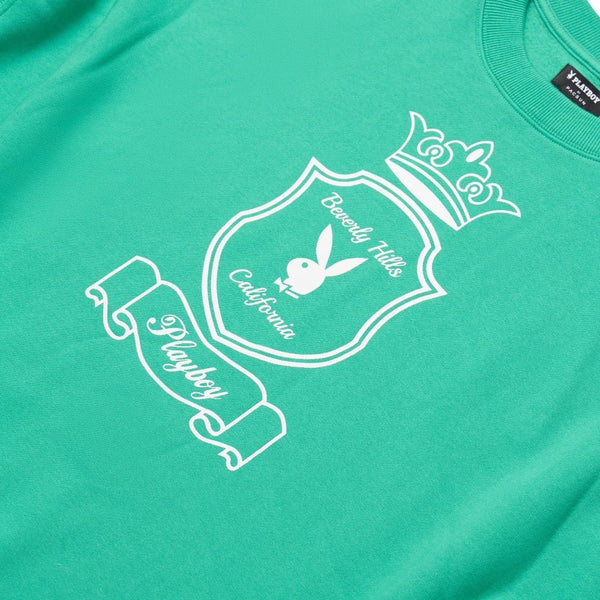Playboy Women's Bunny Hills Crewneck Women's - Sweatshirts Holly Green