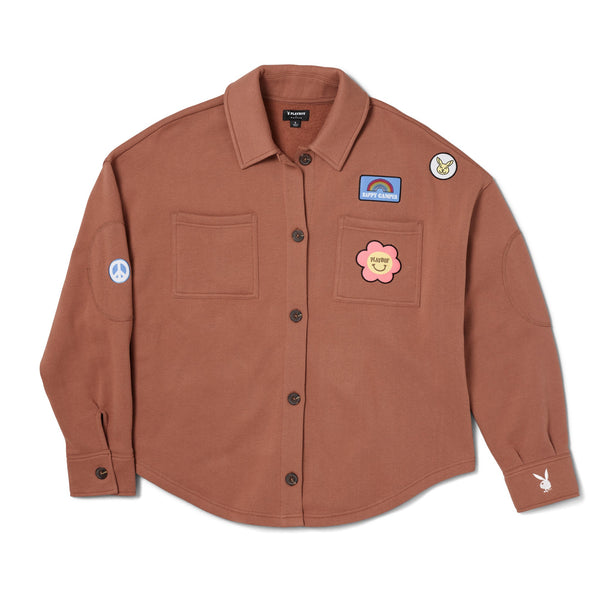 playboy Women's Camp Button Down Shirt Women's - Shirt Acorn
