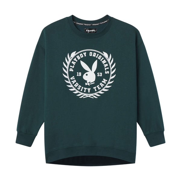 Playboy Women's Campus Varsity Crewneck Women's - Sweatshirts Green