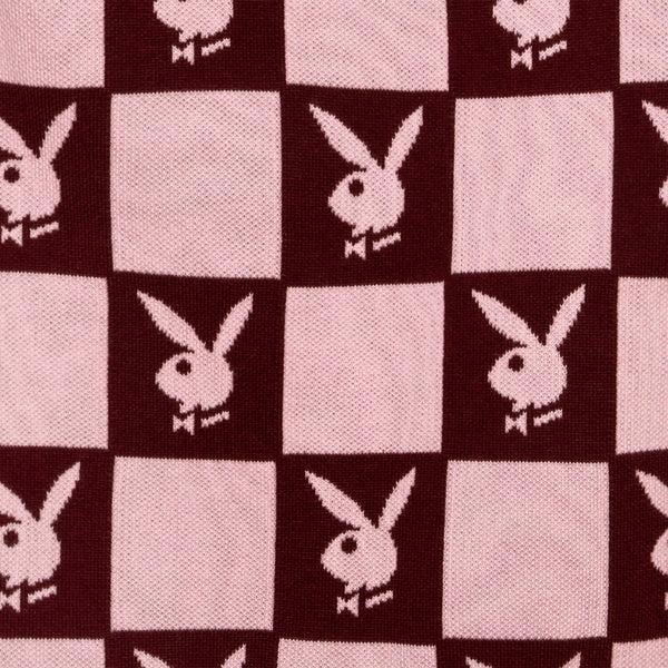 Playboy Women's Checkerboard Midaxi Skirt Women's - Skirts Burgundy