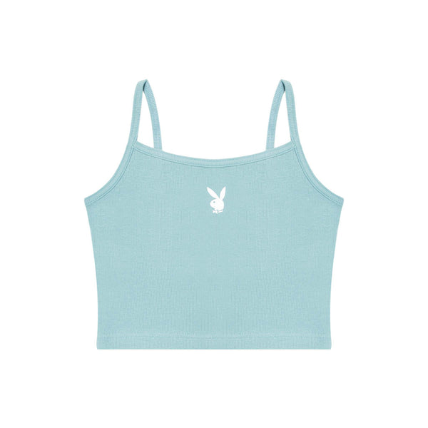 playboy Women's Classic Ribbed Scoop Cami Women's - Tank Mineral blue