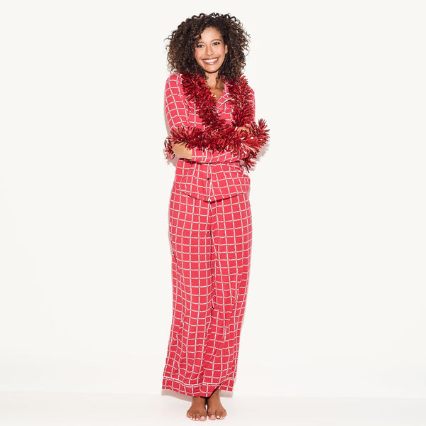Playboy Women's Classic Sleep Set Women's - PJs Red Logo