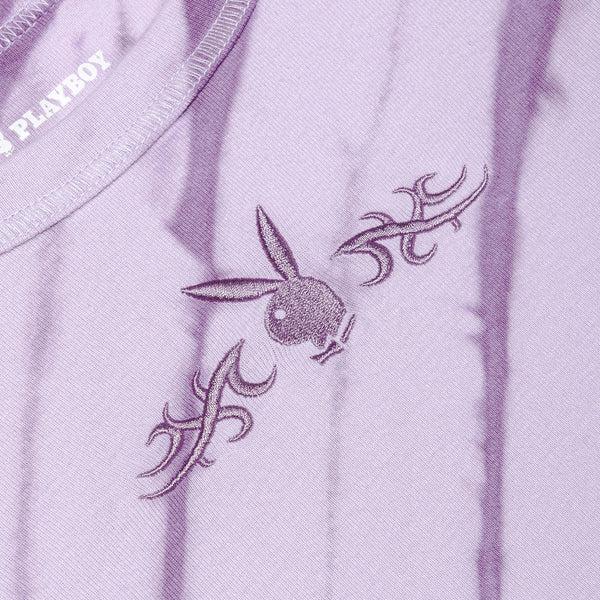 Playboy Women's Contrast Stitch Long Sleeve Women's - T-Shirts Purple