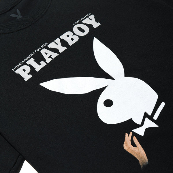 Playboy Women's Cropped January 1974 Cover T-Shirt Women's - T-Shirts LARGE
