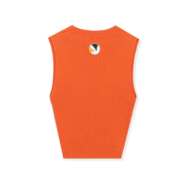 Playboy Women's Cropped Ribbed Tank Women's - Tank Rust