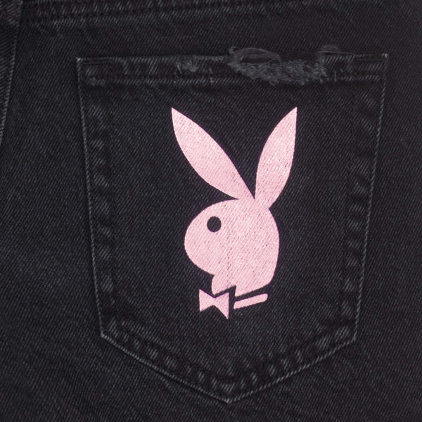 Playboy Women's High Rise Festival Denim Shorts Women's - Shorts Bunny Love