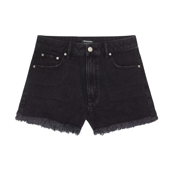 playboy Women's High Rise Festival Denim Shorts Women's - Shorts Bunny love