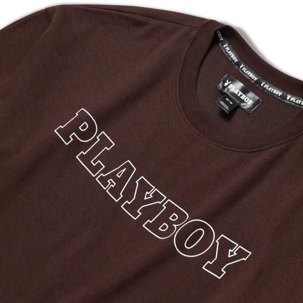 Playboy Women's Masthead Crewneck Women's - Sweatshirts Brown