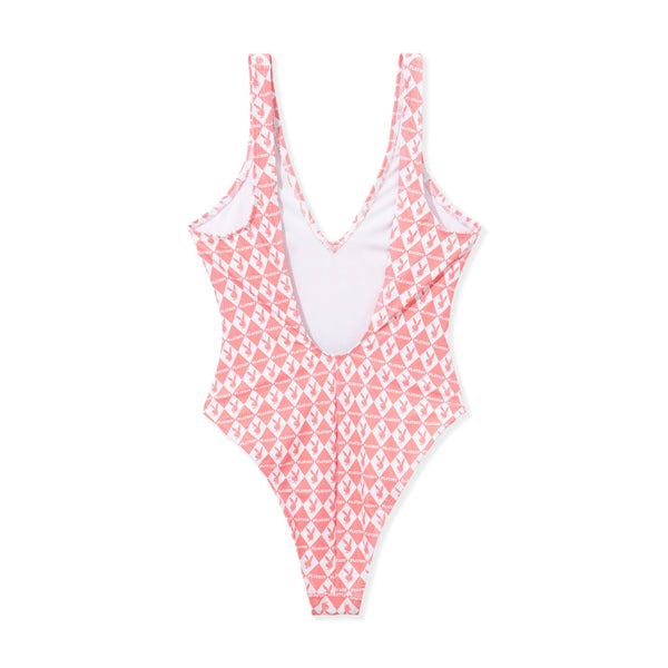 Playboy Women's One Piece Monogram Swimsuit Women's - Swimwear Pink