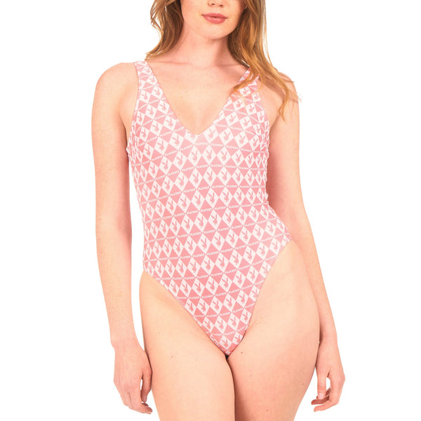 Playboy Women's One Piece Monogram Swimsuit Women's - Swimwear Pink