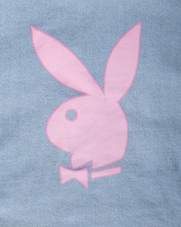 Playboy Women's Pink Bunny Denim Jacket Women's - Jackets M/L