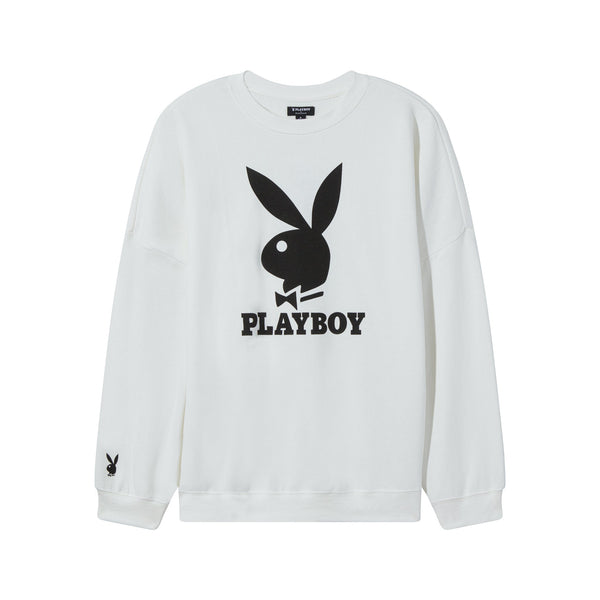 playboy Women's Playboy Classic Crewneck Women's - Sweatshirts White alyssum