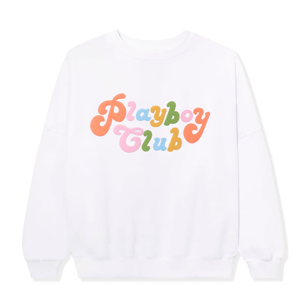 playboy Women's Playboy Club Rainbow Crewneck Women's - Sweatshirts Bright White