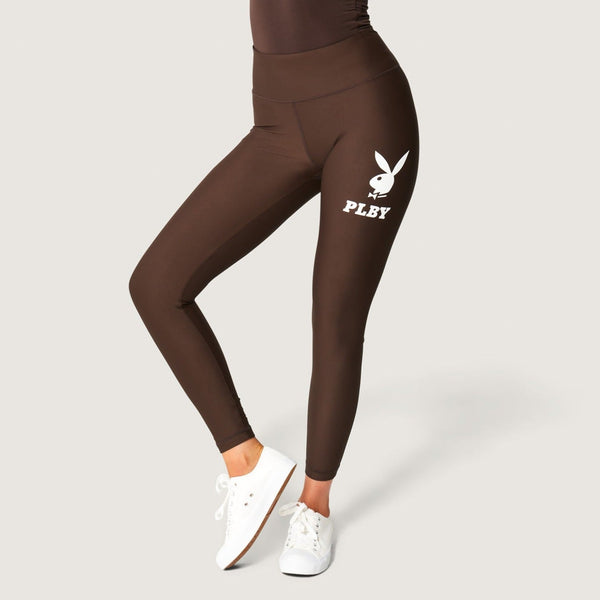 playboy Women's Rabbit Head Legging Women's - Leggings Brown