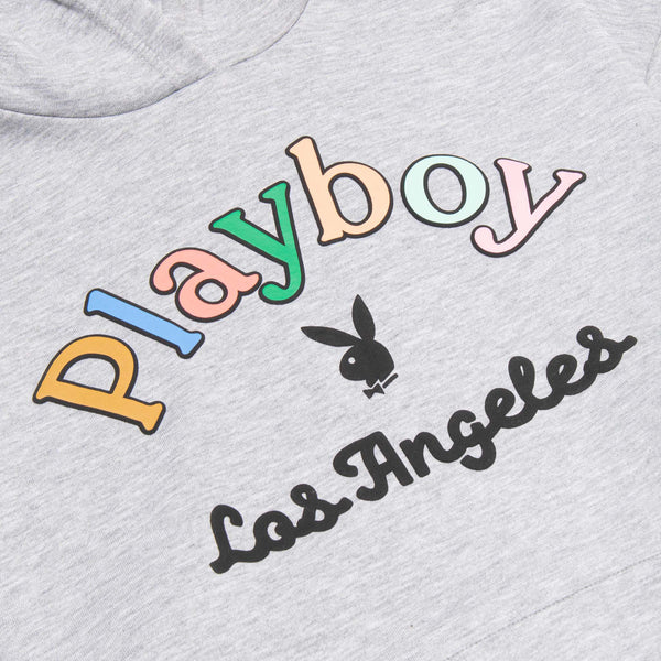 Playboy Women's Rainbow Masthead Hoodie Women's - Hoodies Heather Grey
